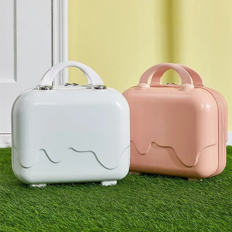 

14 Inch Ice Cream Bubble Suitcase Female Student Suitcase Mini Storage Box Makeup Bag Luggage Backpack Bag Organizer