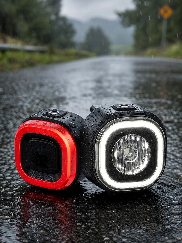 AliExpress XOSS 30Lux Bike Front & Rear Light Set StVZO Anti-Glare IPX5 Waterproof USB-C Rechargeable Low Battery Warning for MTB Mountain Bike