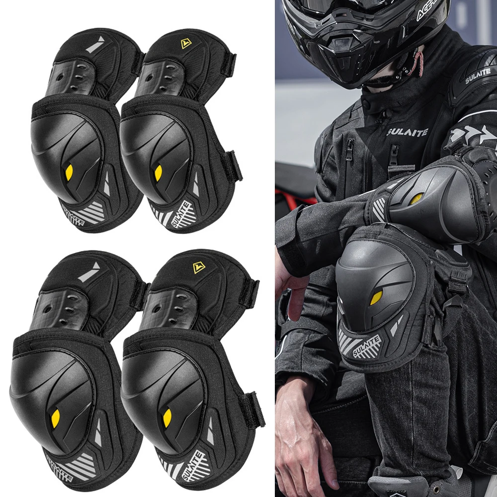 AliExpress RGGMQQ 1Pair Motorcycle Knee & Elbow Guards – Adjustable Motocross Armor with PP Shell & EVA Padding – Dirt Bike,E-Bike Protective Gear