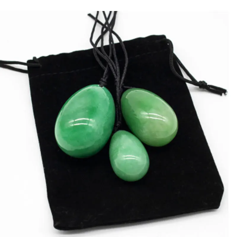 

Green Dongling Stone Yoni Jade Eggs Women's Kegel Fitness Equipment Vaginal Muscle Tightening Ball Massager Auxiliary Jade Eggs