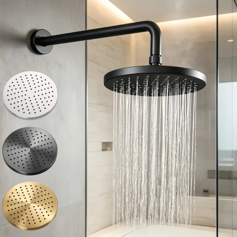 Large Flow Rainfall Shower Head 20cm Top Sprayer High Pressure Shower Head Water Saving Shower Faucet Bathroom Accessories