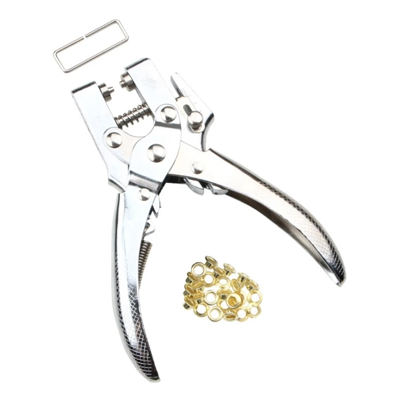 F92C LEATHER HOLE Puncher Tool Tool Eyelet Pliers Multi-ukuran kain revolving hole puncher untuk pita tangan kerajinan