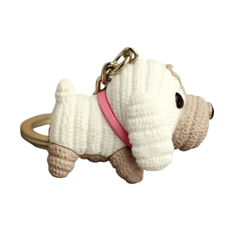 Eco-friendly  Fashion Dog Mascot Key Chain Adorable Bag Keychain Three-dimensional   Car Decor