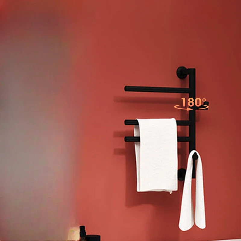 Heating Towel Rack Bathroom Electric Heating Drying Concealed Black Small Полотенцесушитель Электрический Toalheiro Elétrico