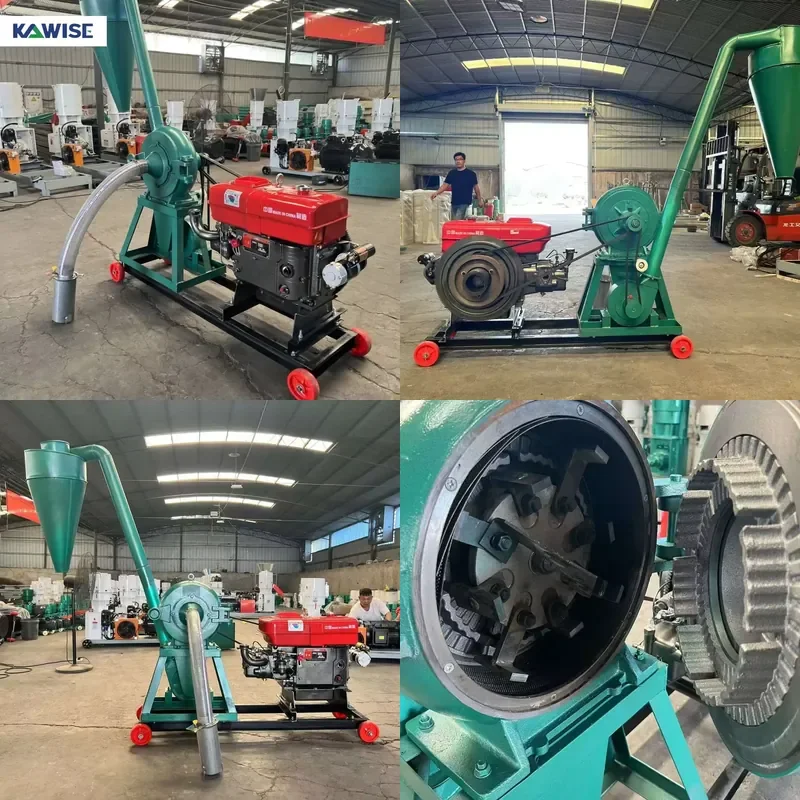 Zambia Farm Use Engine Feed Grinder Self Priming Grain Crusher for Poultry and Cattle Feed