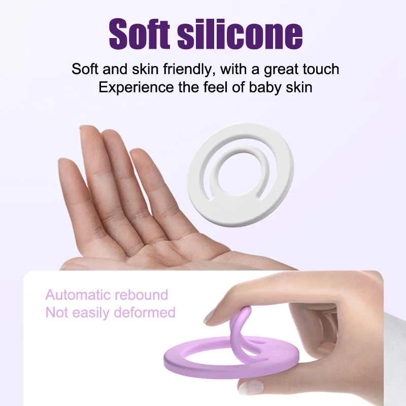 Magnetic Silicone Phone Finger Rings TPU Circular Grip Holder Rack Bracket For Magsafe For Phone For Huawei Xiaomi