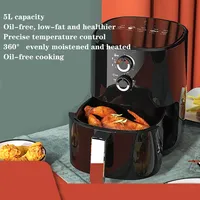 5L Portable Air Fryer 220V/1350W Lager Capacity  Smoke-Free Air Oven Household Opaque  Electric Fryer JTG-01Kitchen Appliances