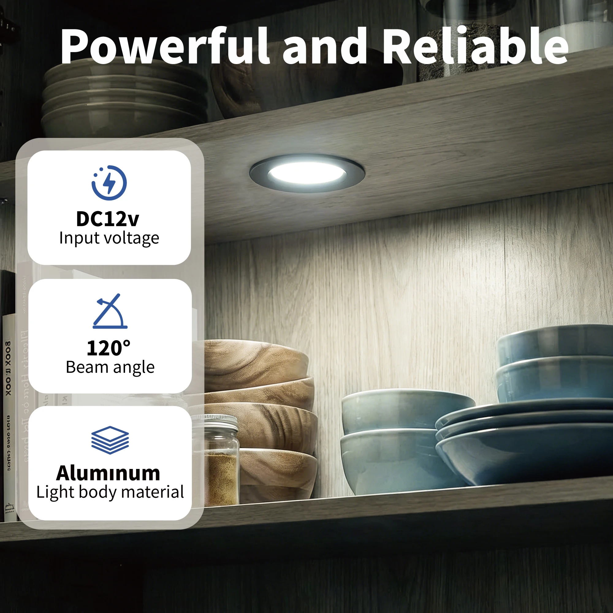 RV Interior Camper Reading Roof Lights 12V Recessed LED Ceiling Lights Panel Motorhome RV Ceiling Lamps Caravan Boat Downlights