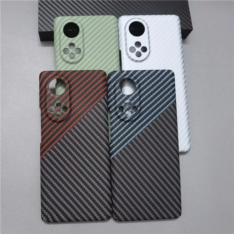 For Huawei Honor 50 60 70 30 Pro Phone Case Hard carbon fibre Slim Protective Back Cover For Honor 50Pro 60 70 Full Cover Shell