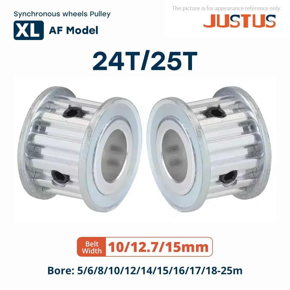 

XL AF Type 24 Teeth 25 Teeth Synchronous wheel Bore 5/6/6.35-25mm for10/12.7/15mm width Timing Belt UsedIn Linear Pulley
