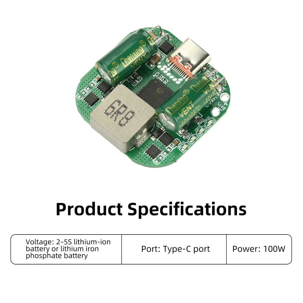 2-5S Lithium Battery Charging Module IP2368 100W PD Fast Charger Type-C Interface Support FCP AFC SCP DIY Power Bank Drone