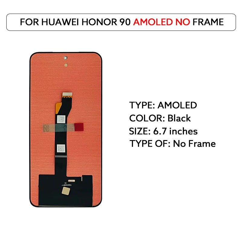 Voor Huawei Honor 90 AMOLED Lcd Touch Screen Digitizer Vergadering Met Frame REA-AN00 REA-NX9 TFT LCD Scherm Reparatie onderdelen