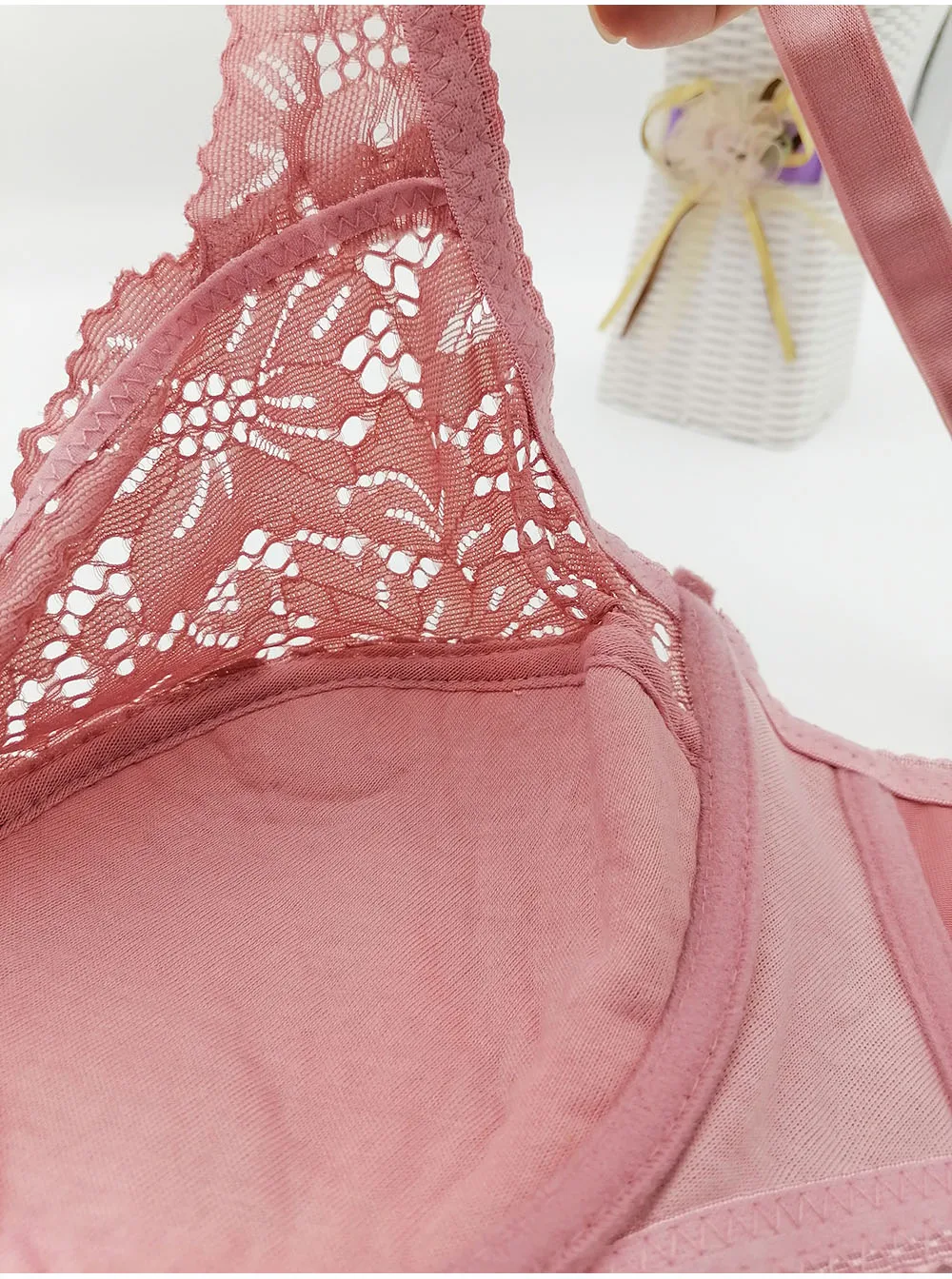 Klasická podprsenka CDE Cup Transparentní šněrovací podprsenky Plus Size Dámské 34 36 38 40 42 44 46 Podprsenka pohodlná bavlna Sexy spodní prádlo C18 - náhled 5