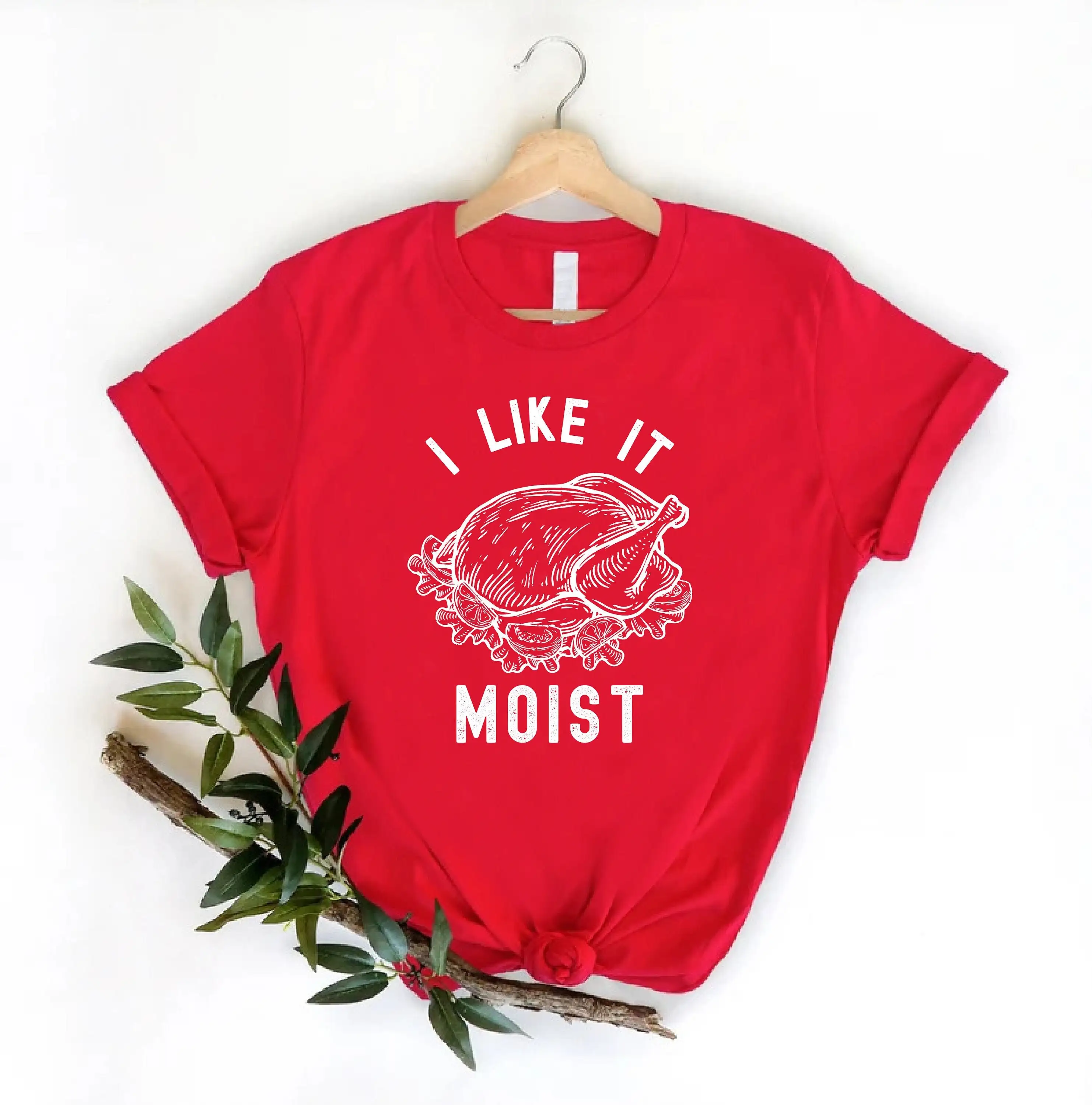 Funny Turkey Pun I like it Moist T Shirt Thanksgiving Matching Lover