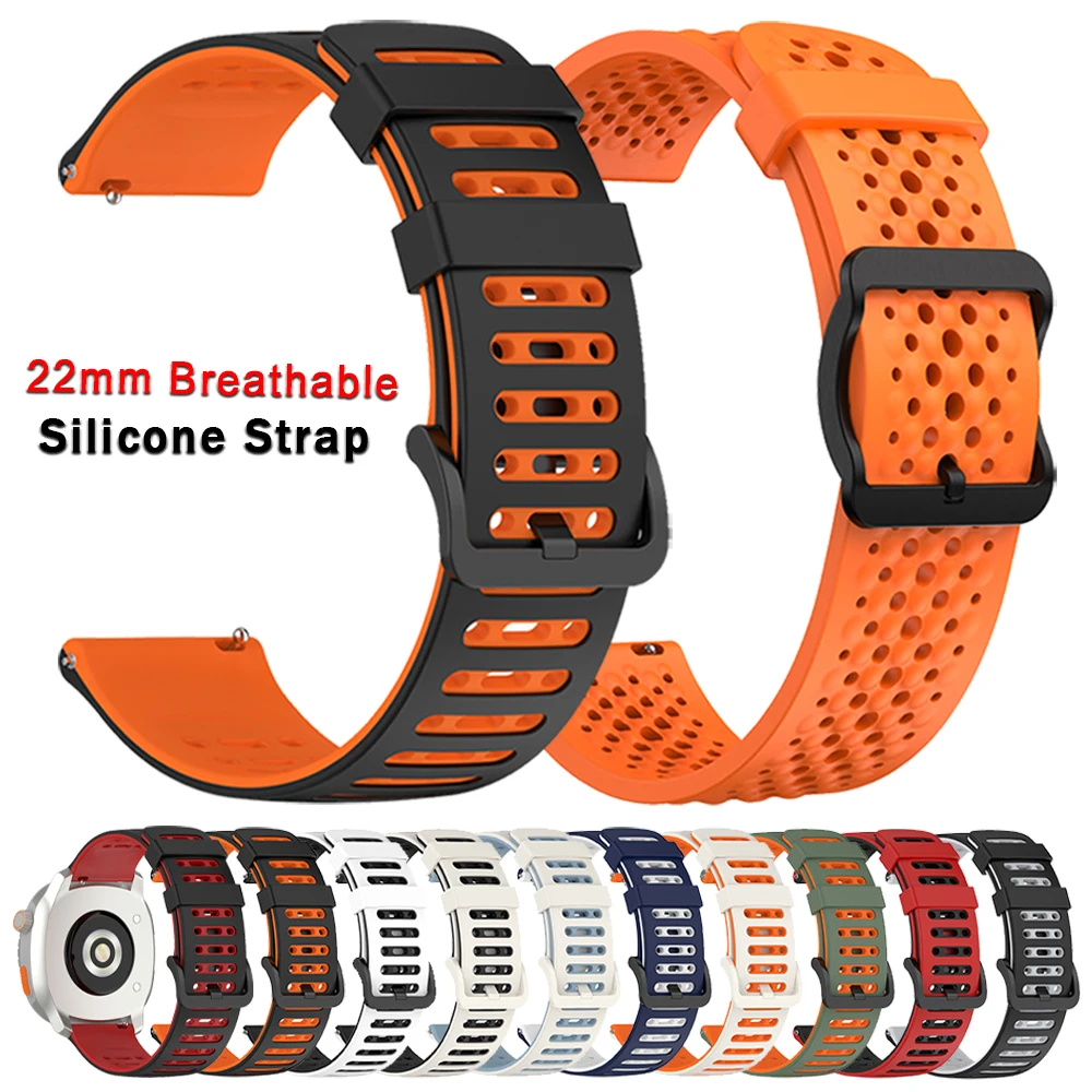22 مللي متر الرياضة سيليكون حزام ل Garmin Forerunner 570 47 مللي متر 255 الموسيقى 265 سوار Vivoactive 4 Venu 3 2 لينة تنفس معصمه