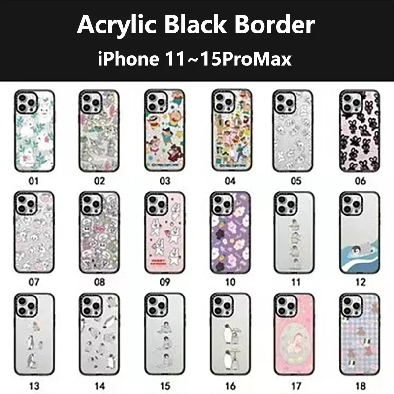 Black Acrylic Imprinted Letters Phone Case Cover for iPhone 11 12 13 14 15 Pro Max Case for iPhone 15 Pro Max