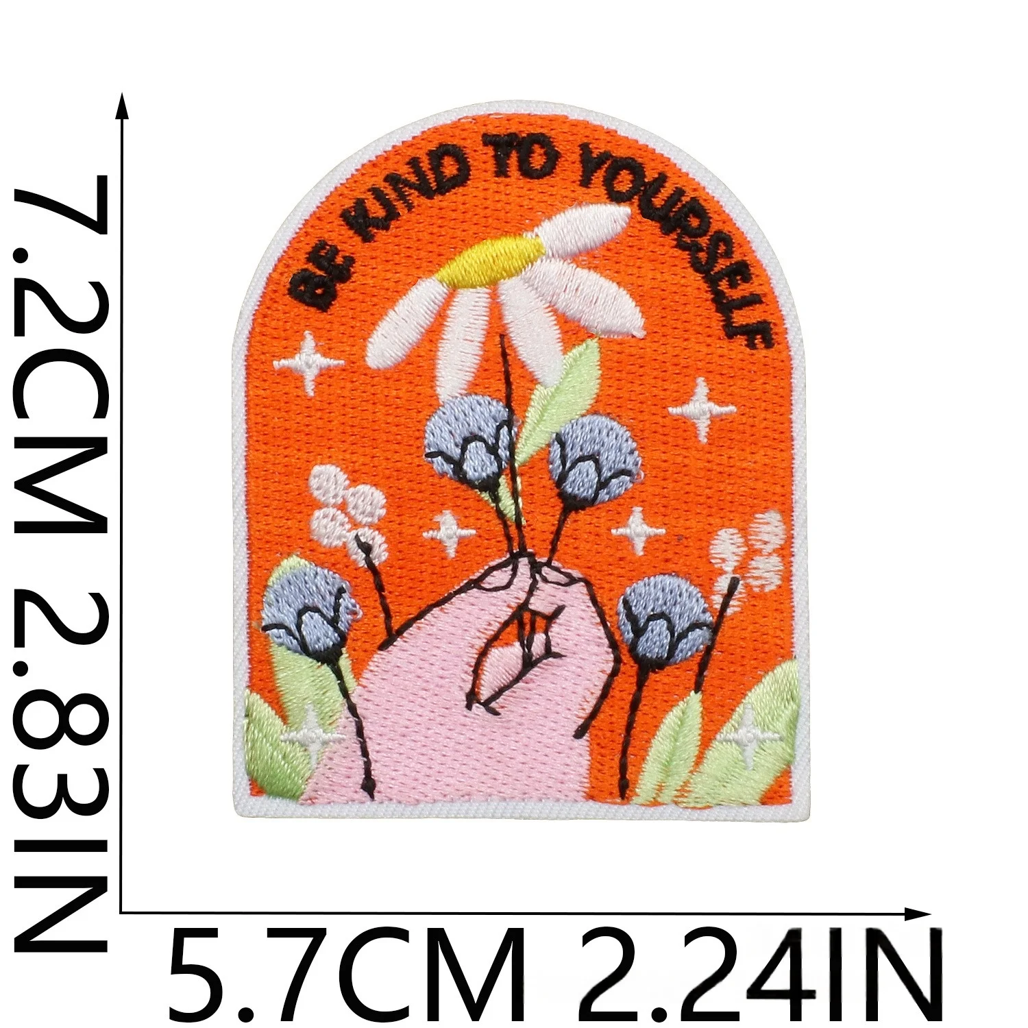 Flower Letter Embroidery Cloth Sticker Butterfly Embroidery Sticker Ironing Stamp Ironing Yellow Chrysanthemum Book Clothes