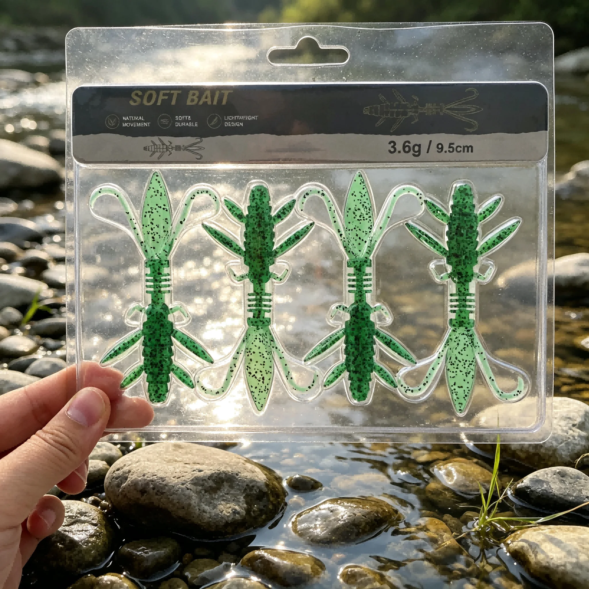 4 Stück Simulierte Insekten-Weichköder 9,5 cm 3,5 g PVC-Material Gewindekörper Dünner Gabelschwanz Wurmköder Süßwasser Salzwasser Barsch Forelle