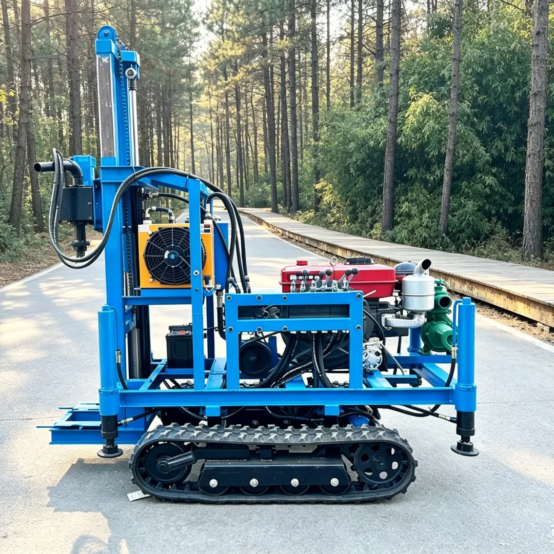 Customized Rural Drought‑Resistant Crawler Well Drilling Machine | Small Hydraulic Field Water Well Drilling Rig