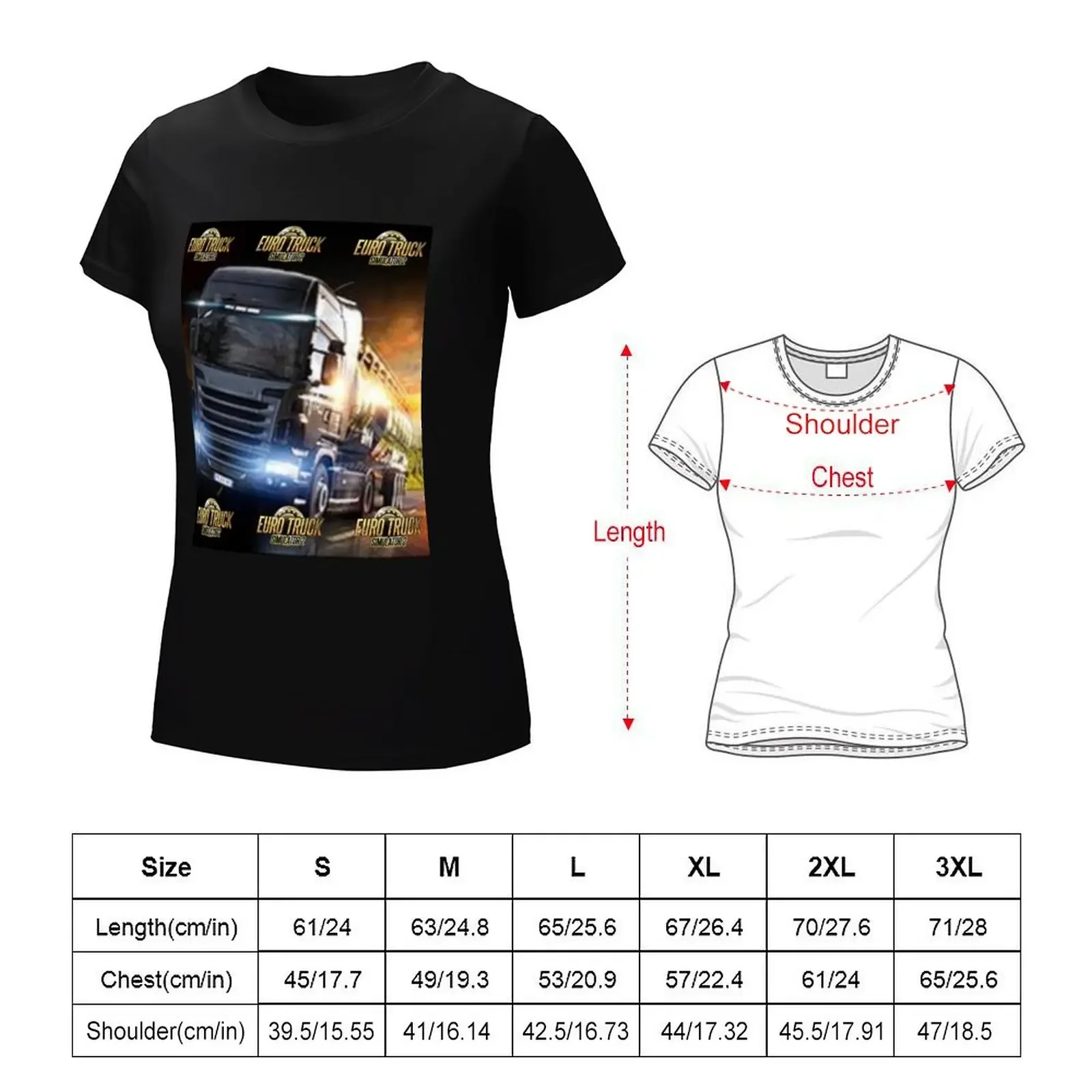 Euro Truck Simulator 2 T-shirt hippie clothes female lady clothes workout shirts for Women