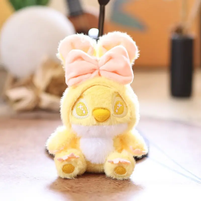 15cm 미니소 스티치 봉제 인형 펜던트 만화 귀여운 스티치 봉제 가방 펜던트 키체인 여자친구 생일 선물