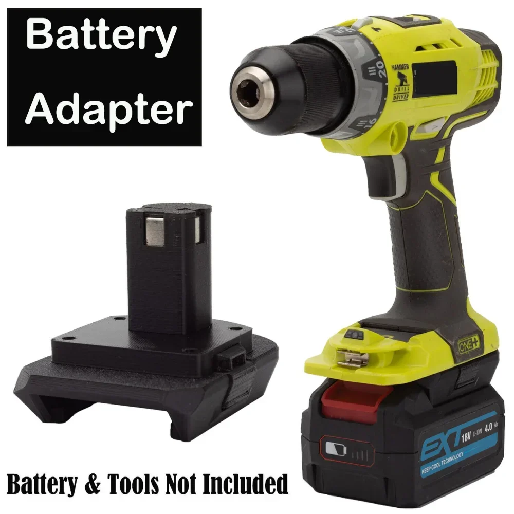 Adapter For Erbauer EXT 18V Series Lithium Battery To For Ryobi ONE+ 18V Cordless Power Tools(Not include tools and battery)