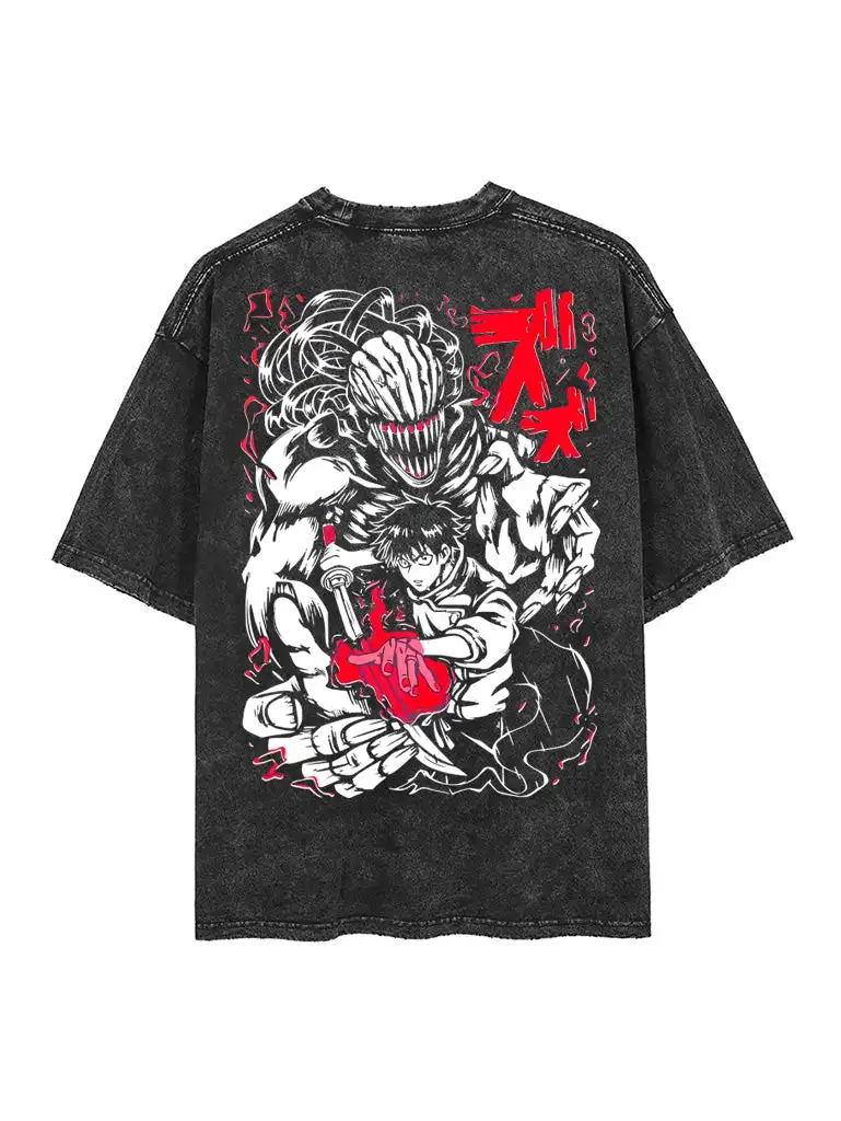 

Jujutsu Kaisen Japanese Anime 2-sided Yuta Retro Oversized Men's T-shirt Pure Cotton High-quality Leisure Sports Harajuku Y2K
