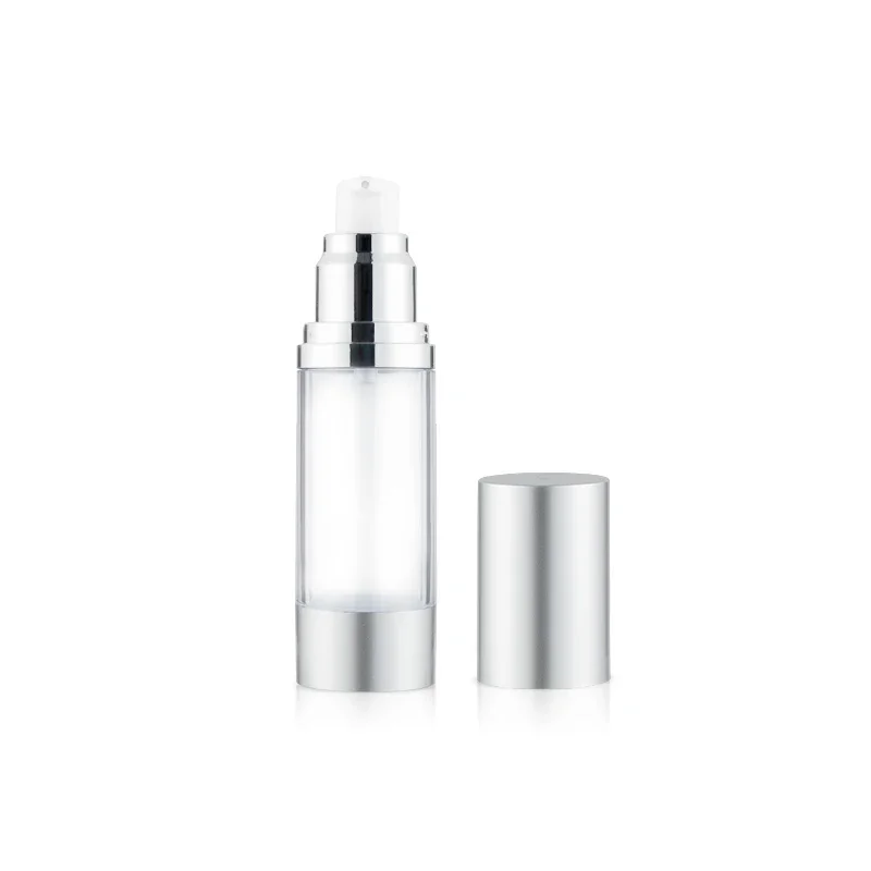 10/20/30pcs 15ml 30ml 50ml Airless Lotion Cream Pump Bottle Refillable Empty Clear Travel Containers Liquid Vacuum Press Jar