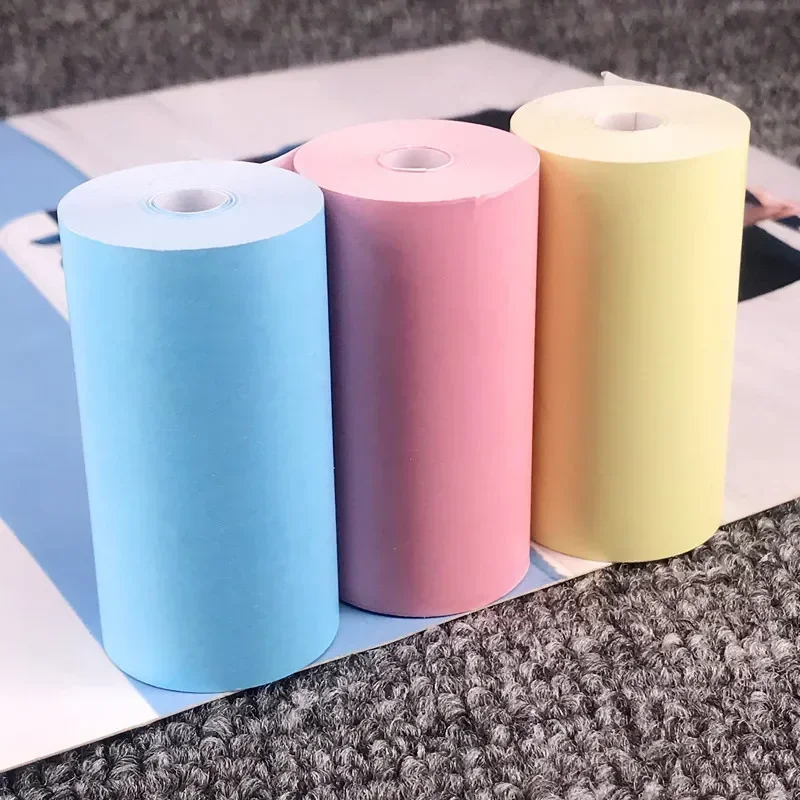 57MM Rolls Printing Paper for Mini Printer Kids Instant Print Camera Thermal Label Self-adhesive Sticker Paper Print Photo Note