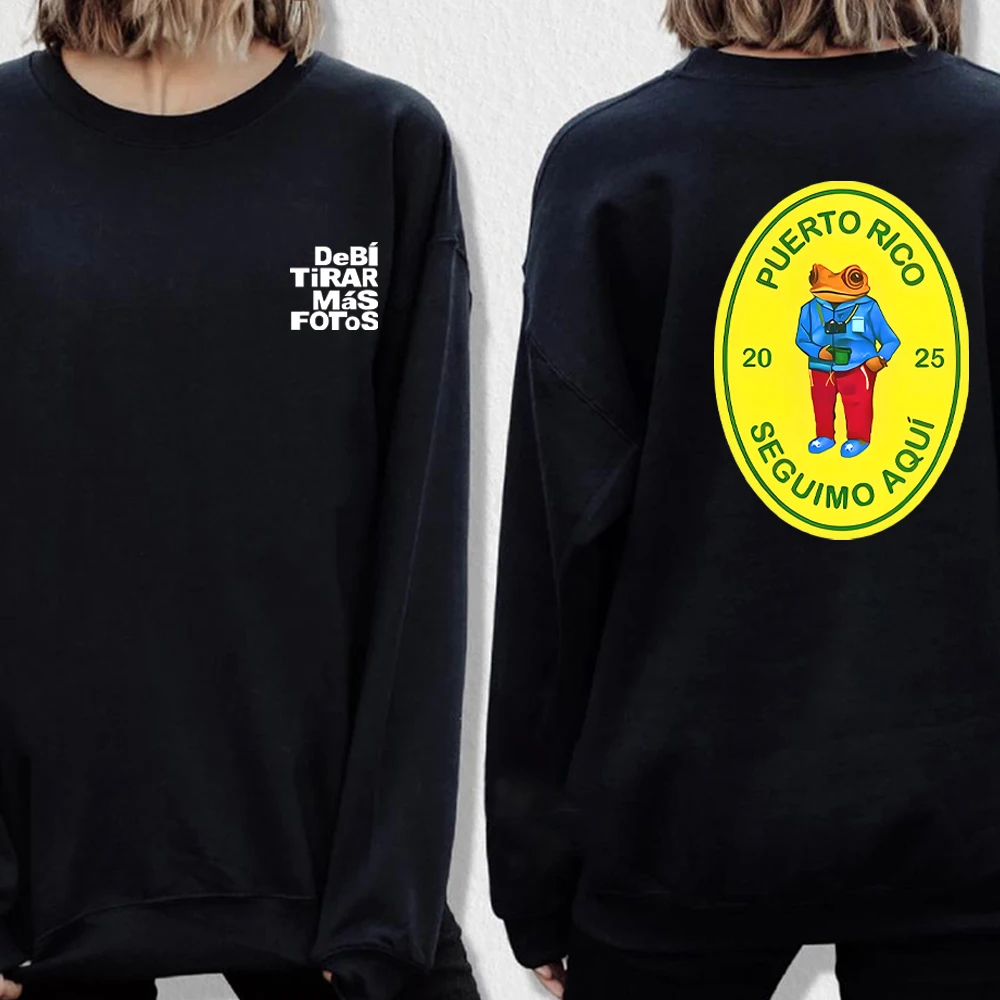 

Debi Tirar Mas Fotos Album 2025 Sweatshirt Frog DTMF Graphic Shirts 2 Side Printed Pullover Unisex Long Sleeves Sweatshirts