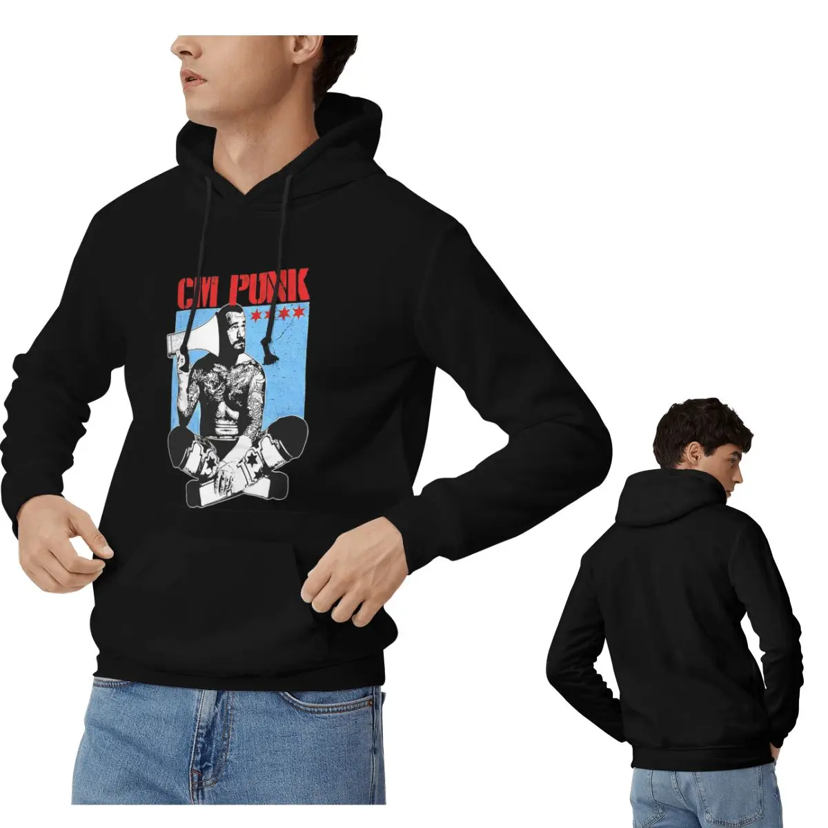 

Толстовки с логотипом Cm Punk для мужчин и женщин, повседневные пуловеры, модная уличная одежда с длинными рукавами, осень-зима