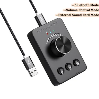 3 modes USB adapter external sound card Bluetooth computer sound multimedia PC speaker with volume adjust knob controller