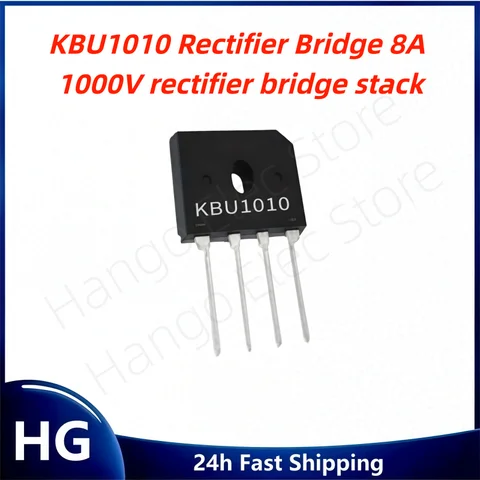 50PCS/KBU1010 KBU-1010 10A 1000V rectifier bridge