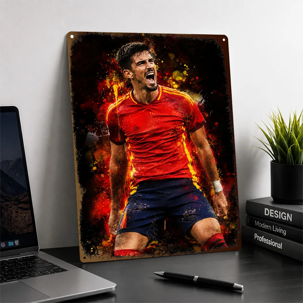 Gerard Moreno Football Printed Poster Personalized Aluminum Metal Sign Club Legacy Style Wall Art Ideal For Game Room Or Study