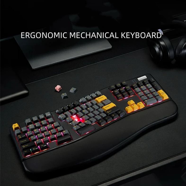 Mechanical keyboard split wireless Bluetooth wired 3-mode ergonomic keyboard