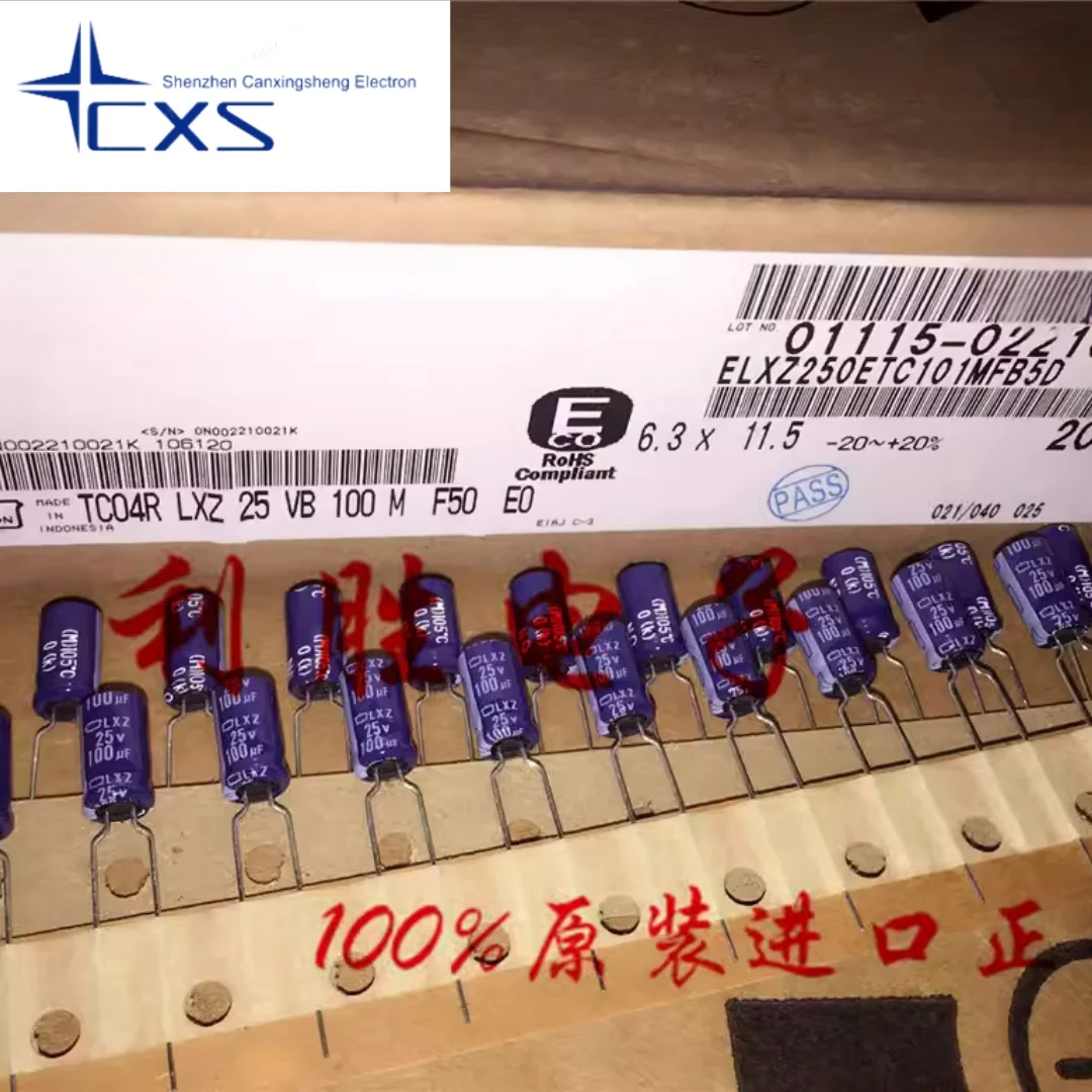 

20PCS 100UF 25V Japan NCC Black King Kong Capacitor 25V100UF 6*11 LXZ High Frequency Low Impedance Blue Robe