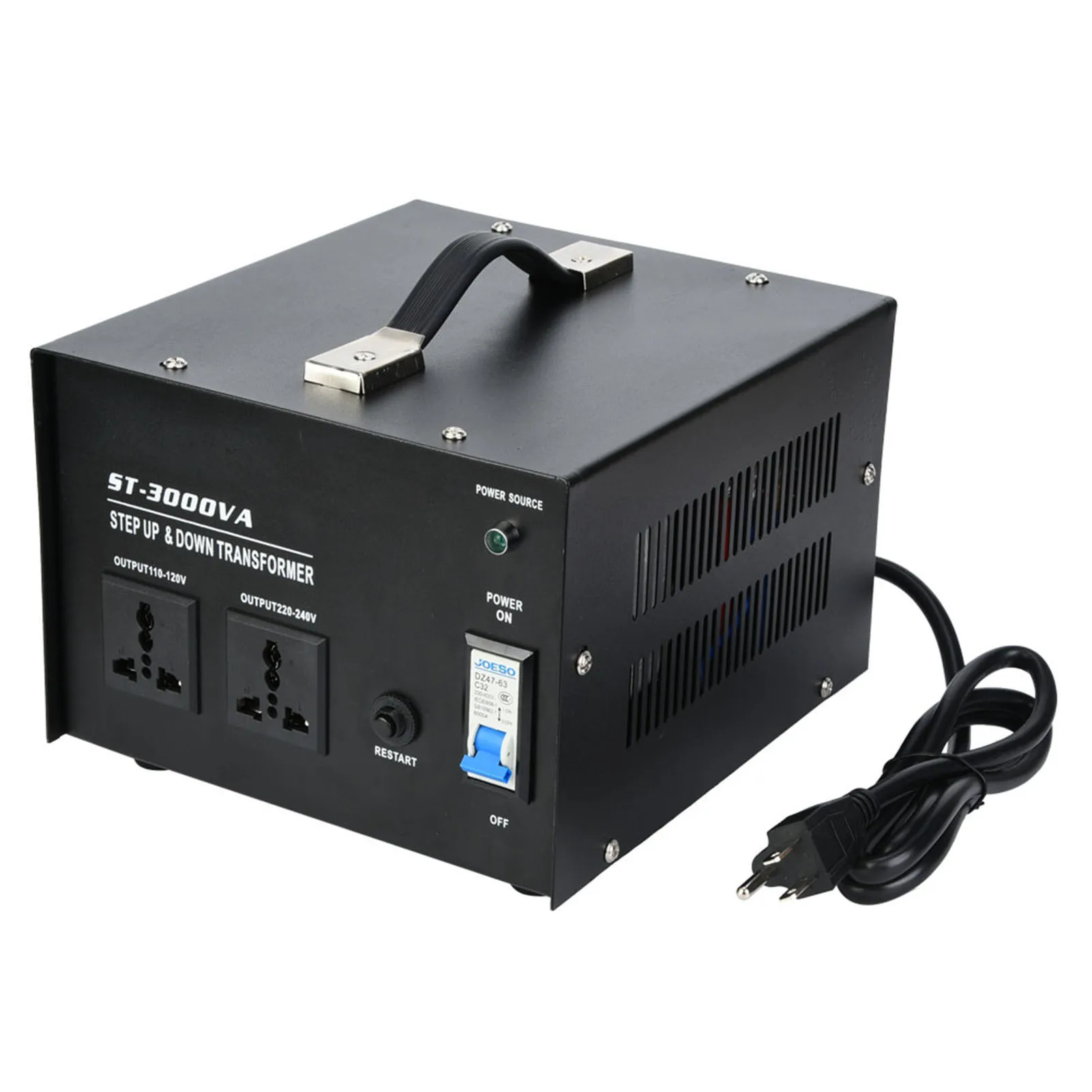 Phase to Power Transformer US Plug ST-3000VA 3000W Voltage Converter Single