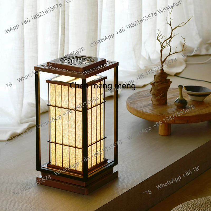 New Chinese table lamp living room retro vertical floor lamp tea room classical homestay zen floor