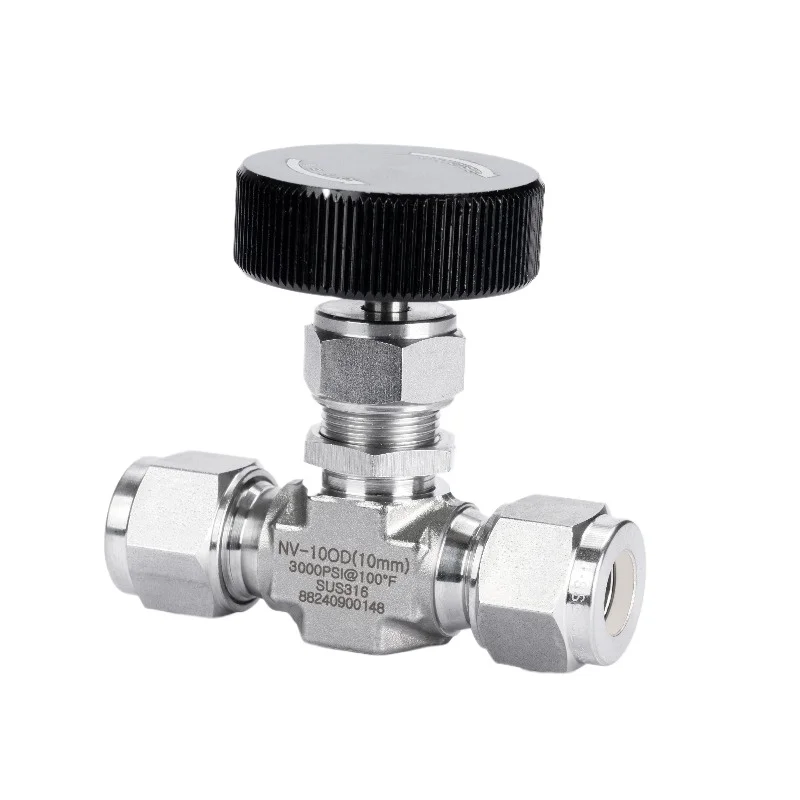 316L Stainless Steel Cartridge Needle Valve, Globe Valve Air Source Flow Regulation