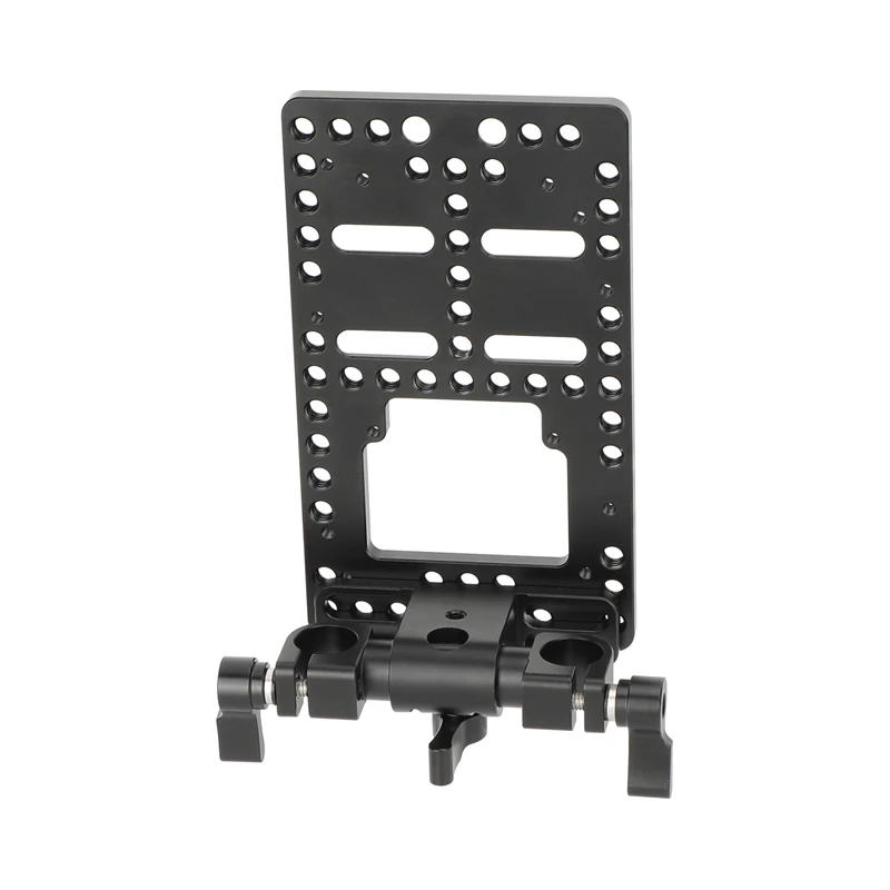 CAMVATE Battery Backboard Cheese Plate with 15mm Rod Clamp for IDX PV2 Quick Release V-Mount Baseplate ForShouleder Rig Battery