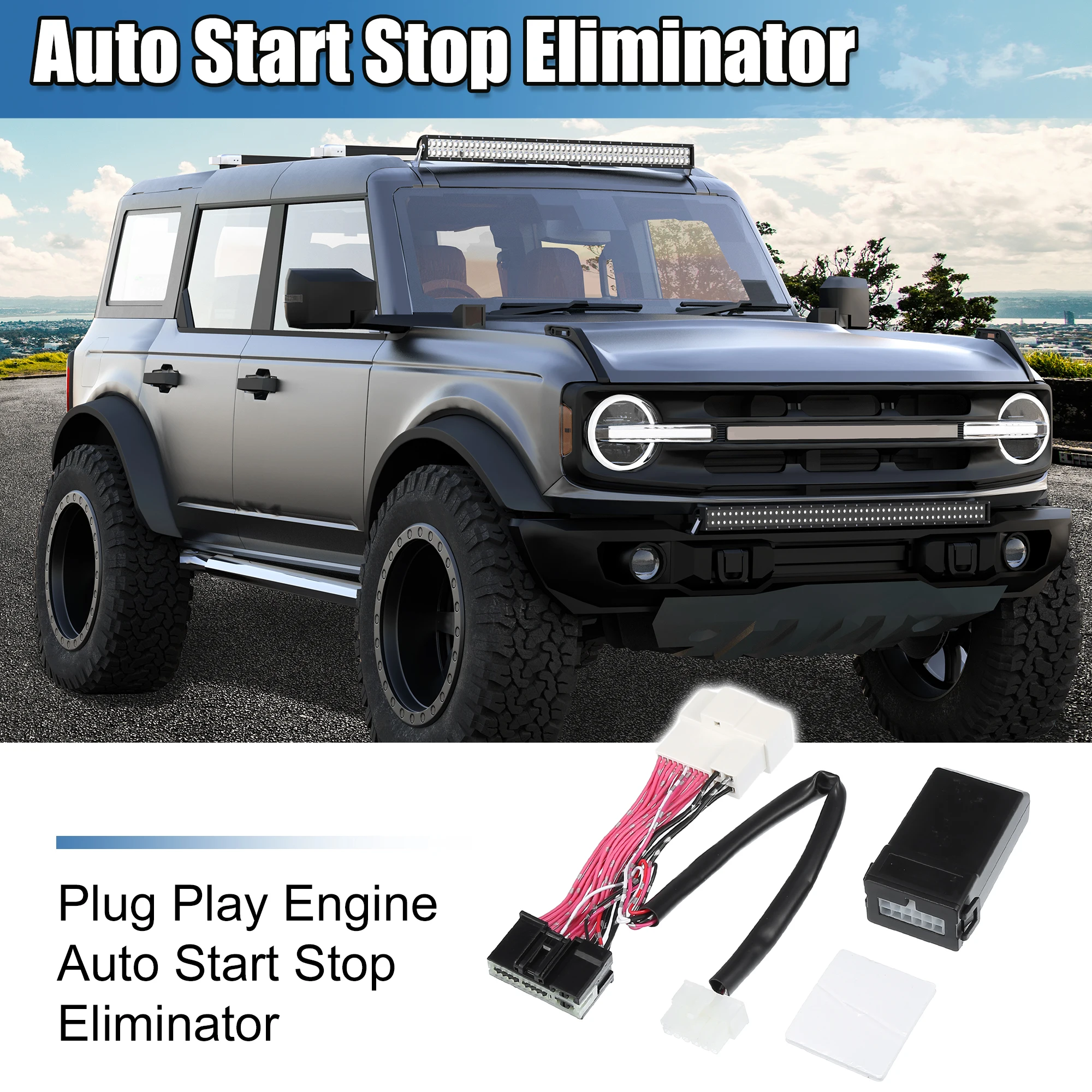 UXCELL automall_tech Auto Start Stop A-Off Cable Replacement for Ford Bronco 2021-2022 Plastic 1 Set