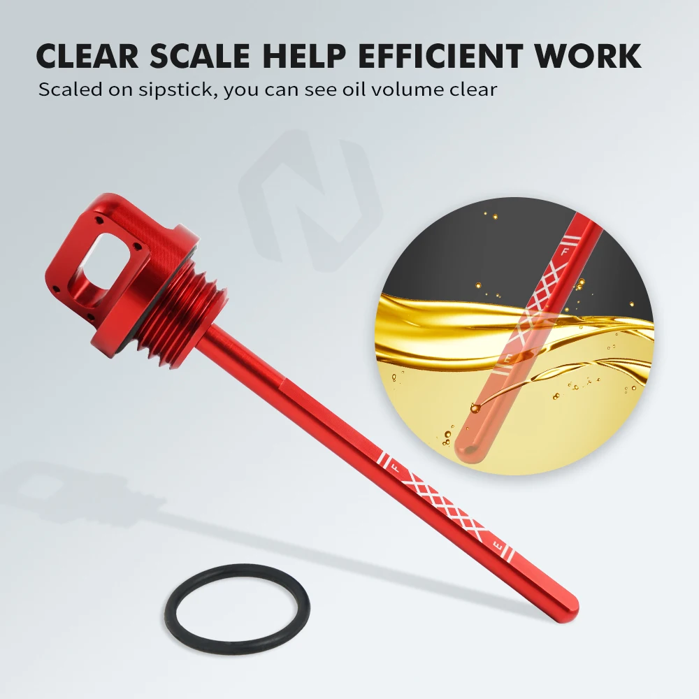 NiceCNC Ölmessstab ATV Aluminium für Yamaha Raptor 700R YFM700RW YFM700RSL YFM700RSE YFM700R YFZ450 Special Edition