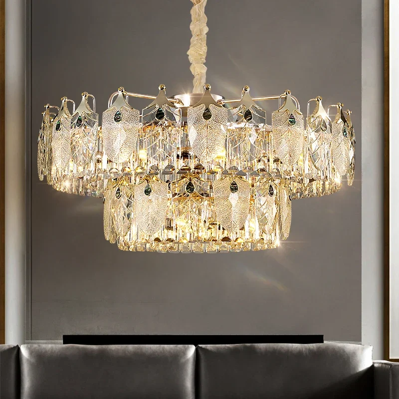 Quality luxury led crystal chandeliers.lampen lustre for dinning foyer chandelierhanging crystal lamp