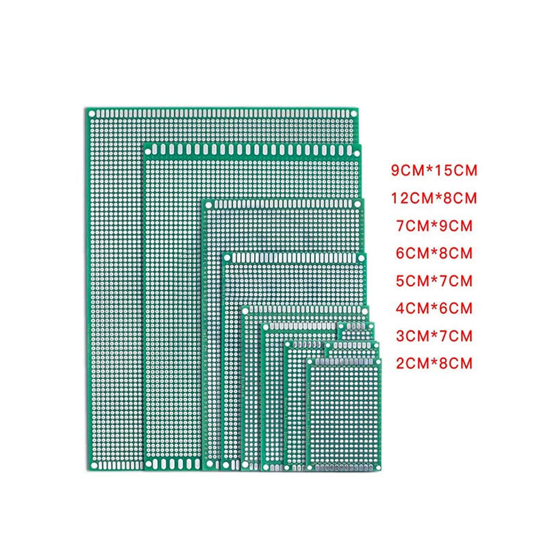 9x15 8x12 7x9 6x8 5x7 4x6 3x7 2x8 cm Double Side Prototype Diy Universal Printed Circuit PCB Board Protoboard For Arduino