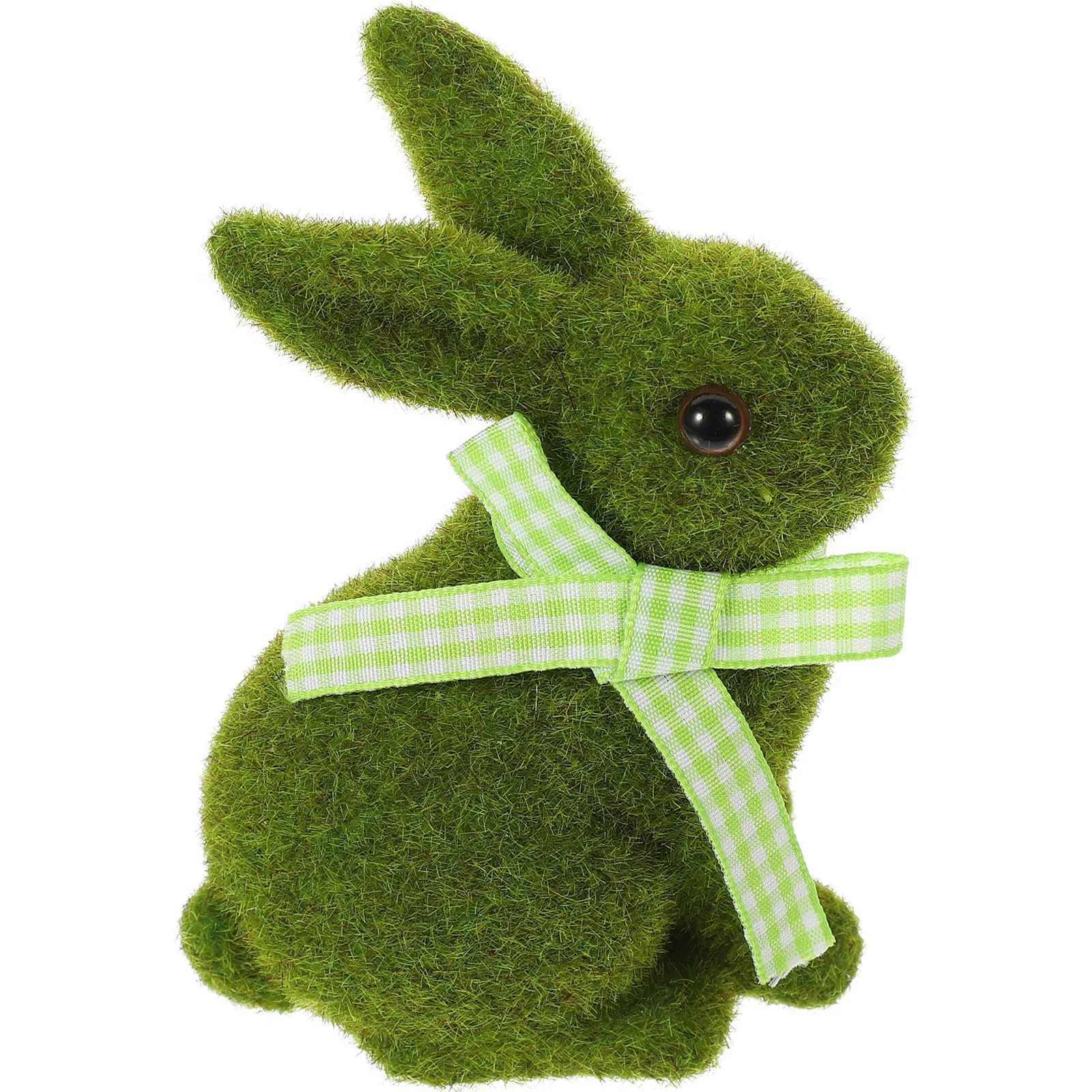 

Simulation Rabbit nament Easter Bunny Resin Accessories L Decoration Flocking Miniature Garden Yard Party Porch Adorable