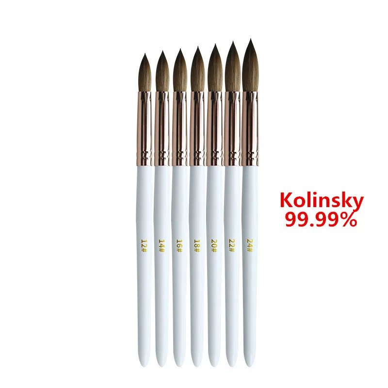 MIFANXI 7 Style 99.99% Kolinsky Nail Art Sculpture Carving Brush Liquid Powder Flower Drawing Design Painting Pen