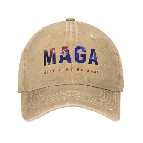 Make Albo Go Away MAGA Baseball Caps Classic Distressed Washed Australia Saying Snapback Hat Outdoor Workouts Adjustable Caps