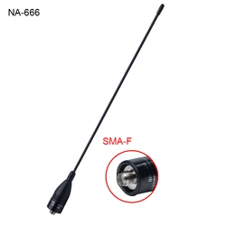 Two-Way Radio Sma-F Antenna for Baofeng UV5R 10R for Kenwood Walkie-talkie, NA666, VHF UHF, UHF, 144 MHz, 430MHz, 1PC