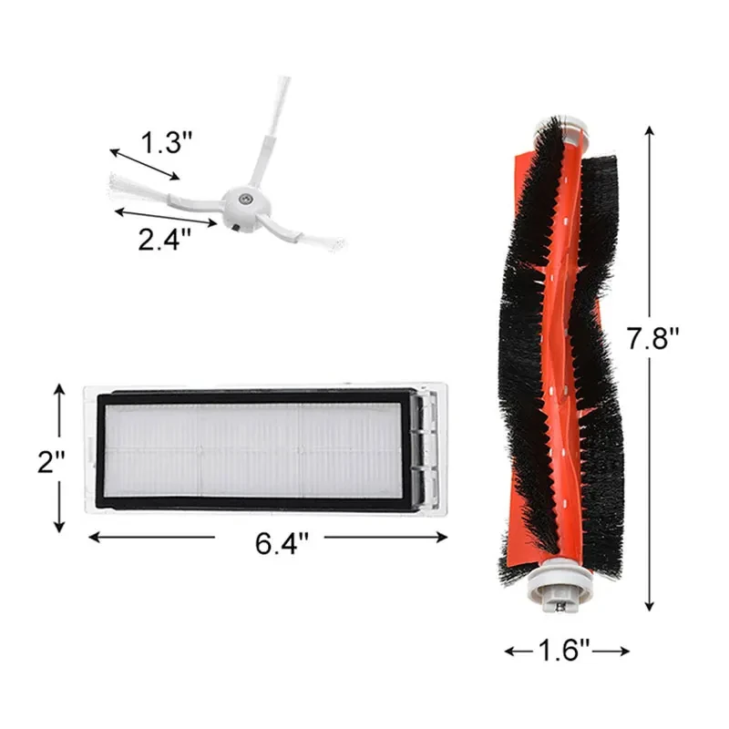 Hepa Filter Main Brush For Xiaomi Mi 1 1S for Roborock E3, S4, S4 Max, S5 Robot Vacuum Cleaner Accessories