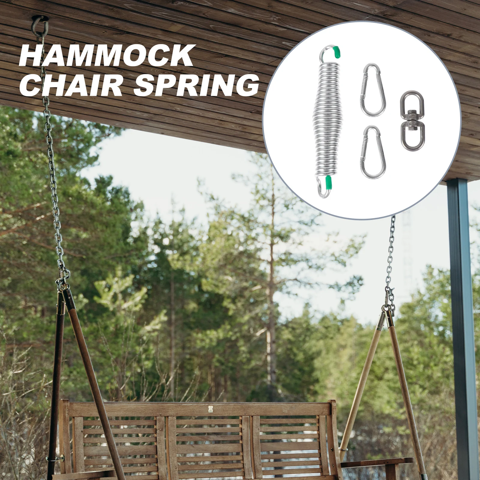 

1Set Heavy Duty Hammock Spring Stainless Steel Outdoor Chair Hanging Swing Tool Accessories Rust Resistant Long